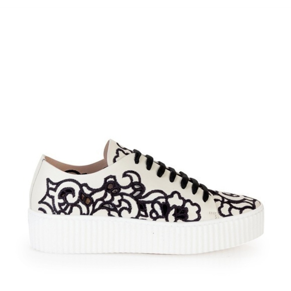 Pinko Pilato lace laser cut sneaker GORGEOUS